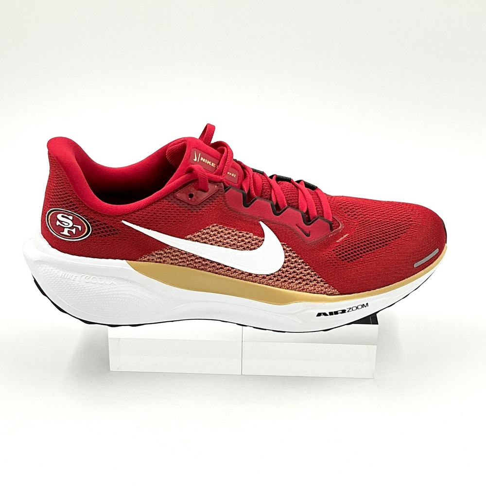 Nike Mens Size 11.5 Running Shoes Red Gold SF 49ers NEW Air Zoom Pegasus 41 $140